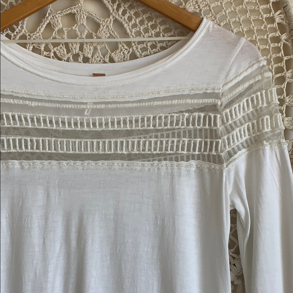 Boho Free People White long sleeve. S